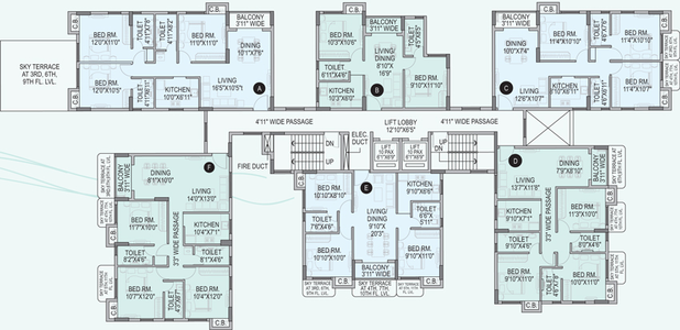 Floor Plan of Orbit Tarang in BT Road, Kolkata - Image 48057