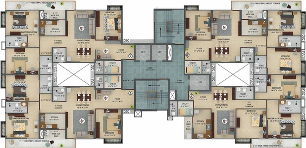 Floor Plan of Merlin X in Tangra, Kolkata - Image 48074