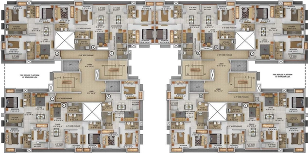 Floor Plan of Merlin Urvan in Dum Dum, Kolkata - Image 3750