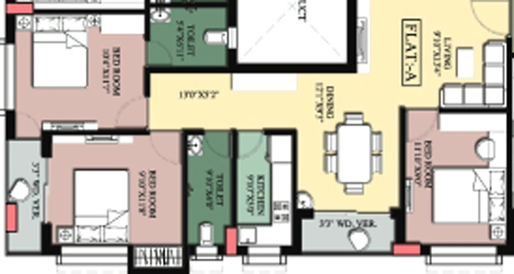 3 BHK Flat in GM Meena Galaxy in Beleghata, Kolkata - Image 494858