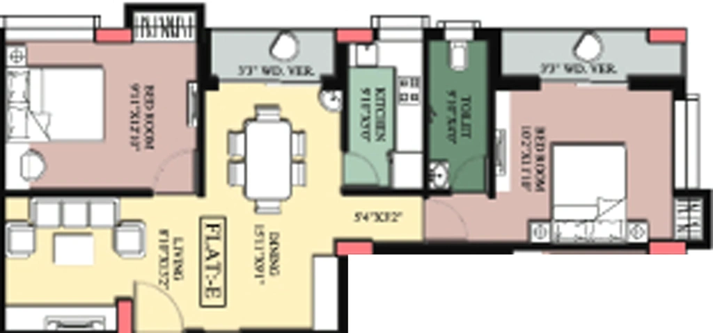 2 BHK Flat in GM Meena Galaxy in Beleghata, Kolkata - Image 494855