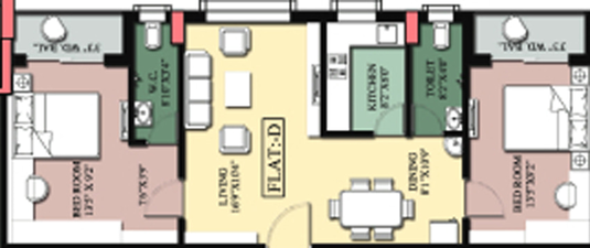 2 BHK Flat in GM Meena Galaxy in Beleghata, Kolkata - Image 494854