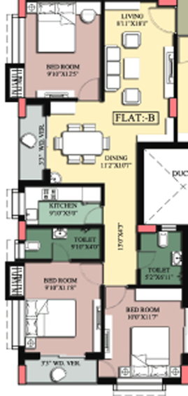 3 BHK Flat in GM Meena Galaxy in Beleghata, Kolkata - Image 494859