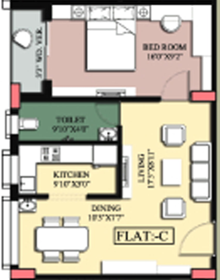 1 BHK Flat in GM Meena Galaxy in Beleghata, Kolkata - Image 494852
