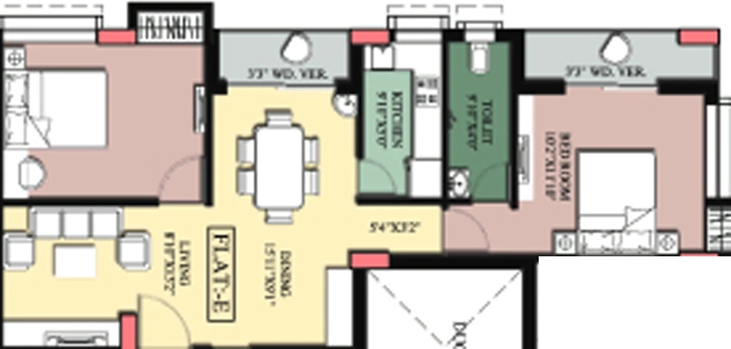 2 BHK Flat in GM Meena Galaxy in Beleghata, Kolkata - Image 494857