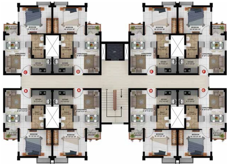 Floor Plan of Merlin Oikyo in Baruipur, Kolkata - Image 47929