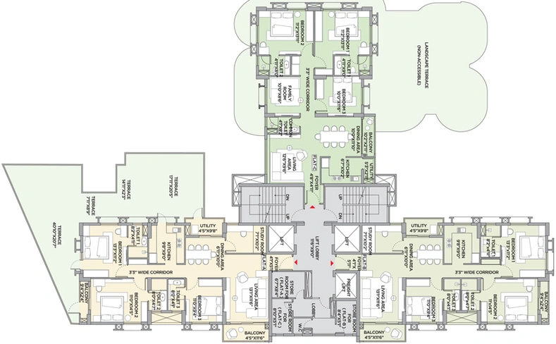 Floor Plan of Srijan Town Square in New Town, Kolkata - Image 48134