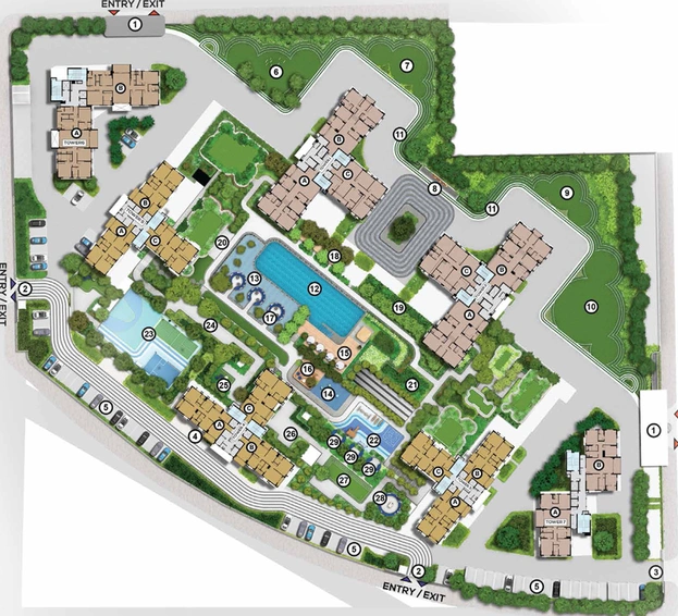 Master Plan of Srijan Town Square in New Town, Kolkata - Image 48135