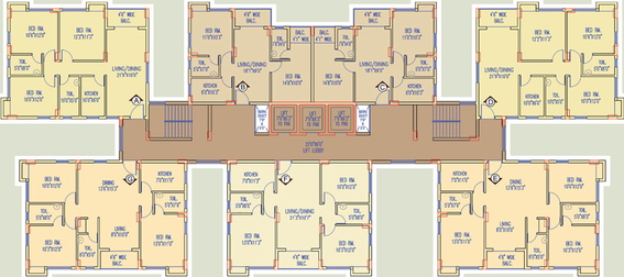 Floor Plan of Natural City Lake Town in Lake Town, Kolkata - Image 48173