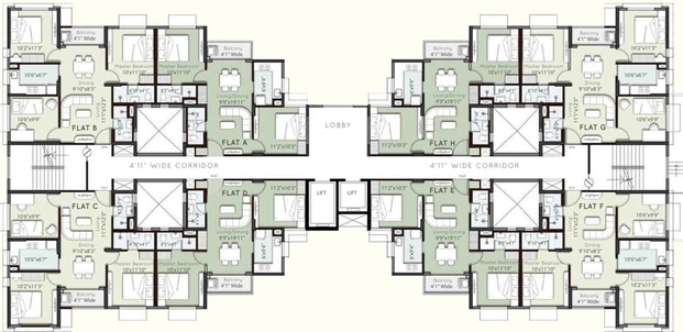 Floor Plan of Sureka Sunrise Aura in Narendrapur, Kolkata - Image 4334