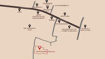 Location of Shrachi Newtown Villas - Image 4403