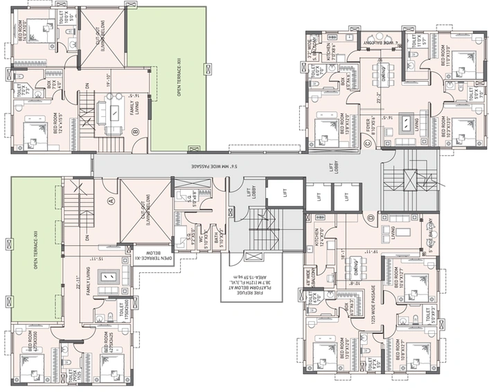 Floor Plan of Bhawani Inara in New Town, Kolkata - Image 48193