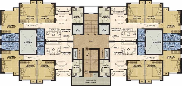 Floor Plan of Devaloke Sonar City in Kamalgazi, Kolkata - Image 4511