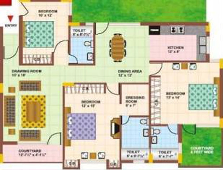 3 BHK Flat in Orbit Apartments in Zirakpur, Chandigarh - Image 351564