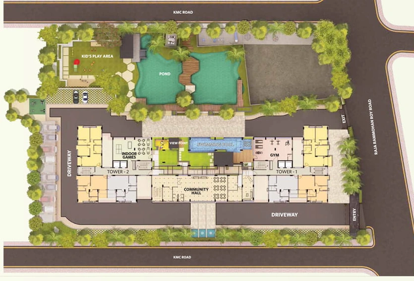 Master Plan of Ambika Icon in Tollygunge, Kolkata - Image 48272