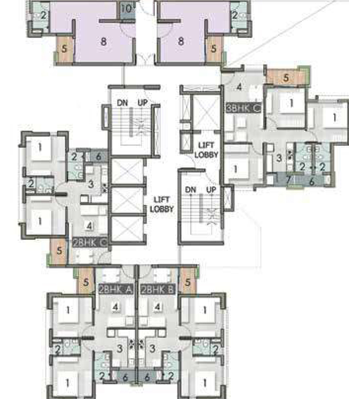 Floor Plan of Ambuja Usshar in Maheshtala, Kolkata - Image 4441