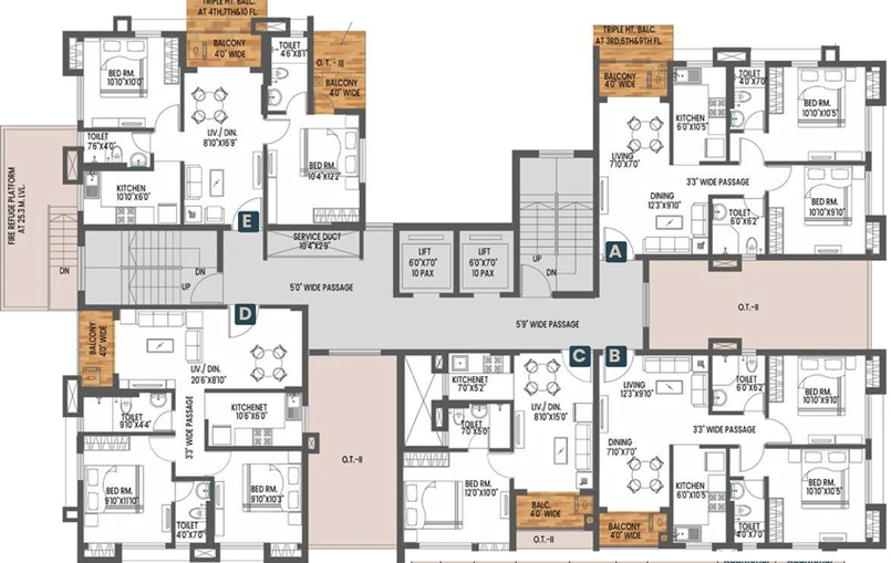 Floor Plan of The Banyan Tree Rosetta in New Town, Kolkata - Image 48245