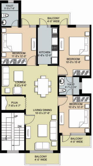 3 BHK Flat in Omaxe Ambrosia in New Chandigarh, Chandigarh - Image 366214