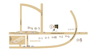Location of Sushma Chandigarh Grande - Image 5299