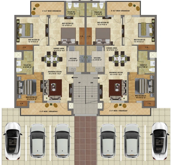 Floor Plan of Ubber Palm Heights in Dera Bassi, Chandigarh - Image 5310