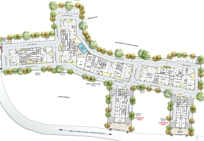 Master Plan of Naoolin Sunshine Enclave in New Town, Kolkata - Image 4599