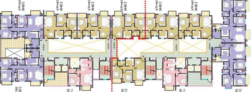 Floor Plan of Anik One Rajarhat in New Town, Kolkata - Image 4612