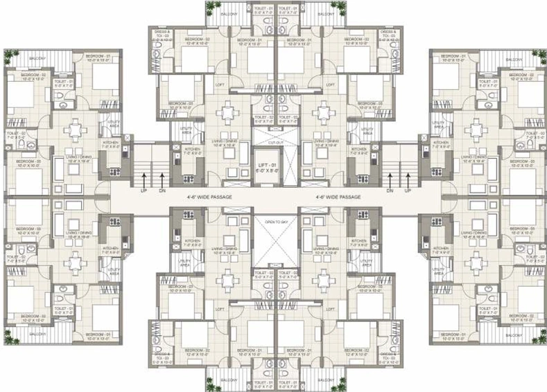 Floor Plan of Sushma Joynest ZRK 1 in Zirakpur, Chandigarh - Image 5371