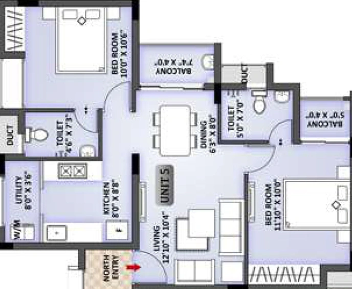 2 BHK Flat in LML Arshiya in Kattupakkam, Chennai - Image 493647