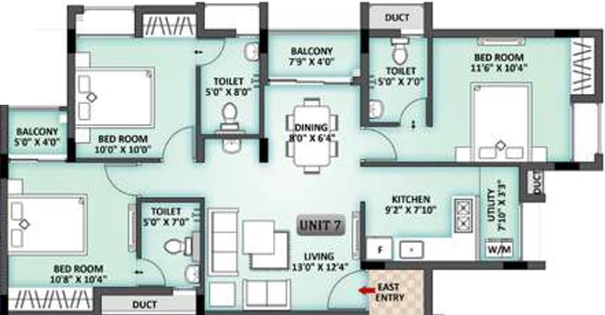 3 BHK Flat in LML Arshiya in Kattupakkam, Chennai - Image 493650