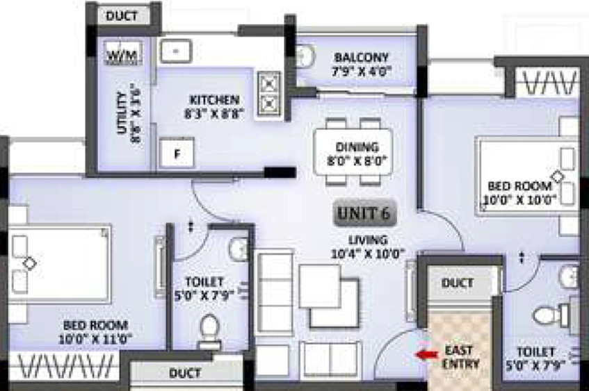 2 BHK Flat in LML Arshiya in Kattupakkam, Chennai - Image 493646