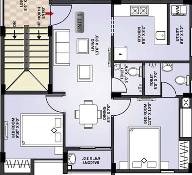 2 BHK Flat in LML Arshiya in Kattupakkam, Chennai - Image 493645