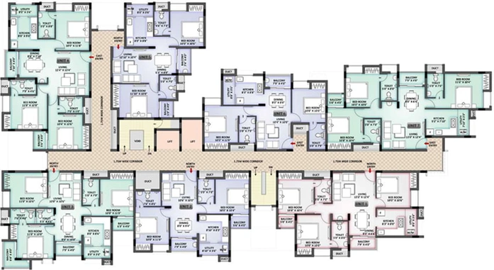 Floor Plan of LML Arshiya in Kattupakkam, Chennai - Image 47537