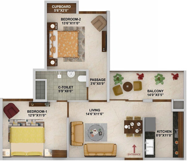 2 BHK Flat in Vera Lok Awas in Mohali, Chandigarh - Image 366482