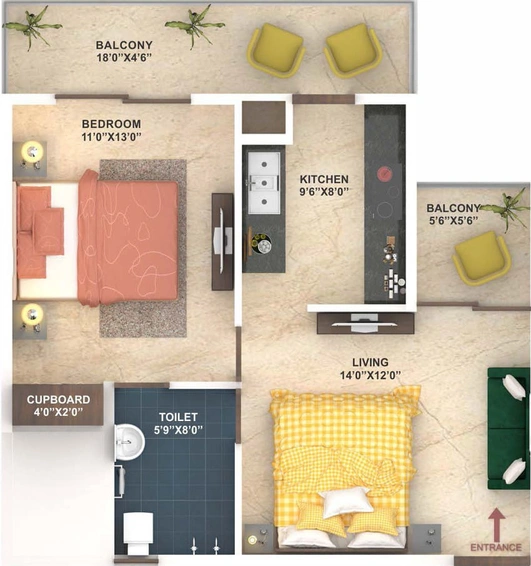 2 BHK Flat in Vera Lok Awas in Mohali, Chandigarh - Image 366481