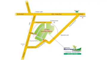 Location of Jaipuria Sunrise Greens - Image 5399