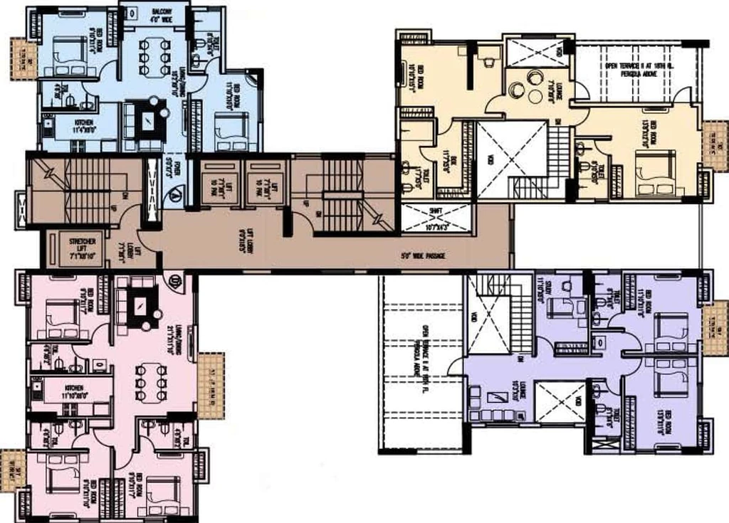 Floor Plan of Eden Tattvam in Manicktala, Kolkata - Image 4679