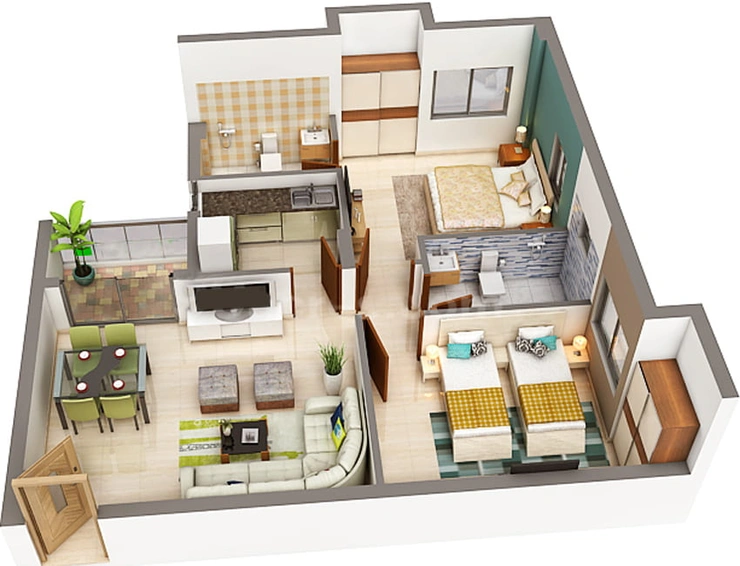 2 BHK Flat in Unimark Riviera in Uttarpara, Kolkata - Image 495119