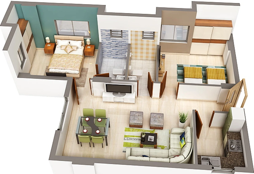 2 BHK Flat in Unimark Riviera in Uttarpara, Kolkata - Image 495118