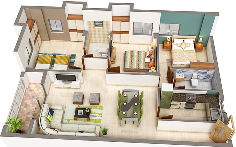 3 BHK Flat in Unimark Riviera in Uttarpara, Kolkata - Image 495120