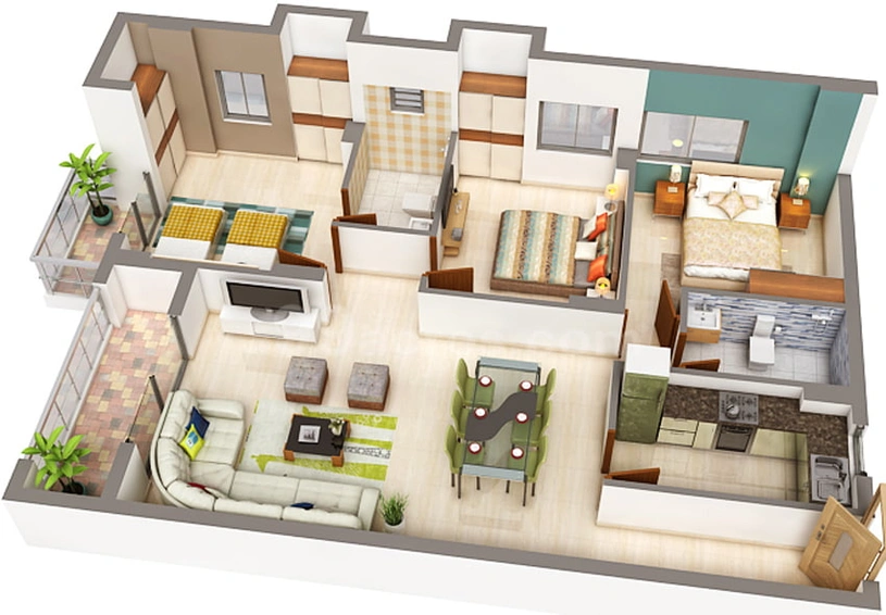 3 BHK Flat in Unimark Riviera in Uttarpara, Kolkata - Image 495122