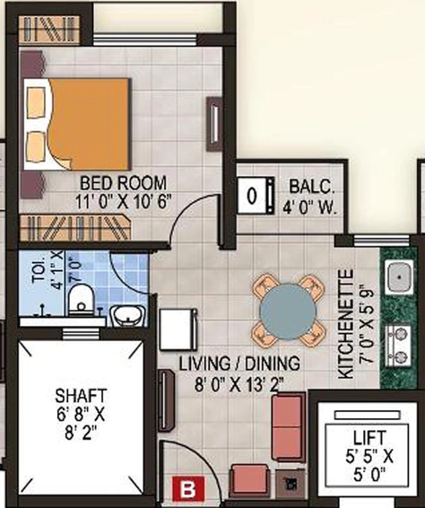 2 BHK Flat in Magnolia Fantasia in Barasat, Kolkata - Image 357469