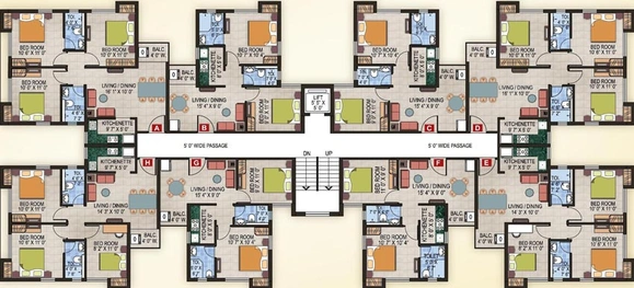 Floor Plan of Magnolia Fantasia in Barasat, Kolkata - Image 4166