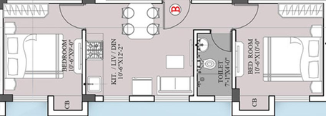 2 BHK Flat in Magnolia Mulberry in New Town, Kolkata - Image 495143