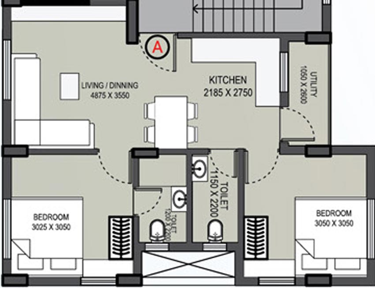 2 BHK Flat in Magnolia Oakland in New Town, Kolkata - Image 495148