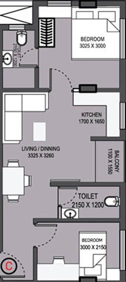 2 BHK Flat in Magnolia Oakland in New Town, Kolkata - Image 495147