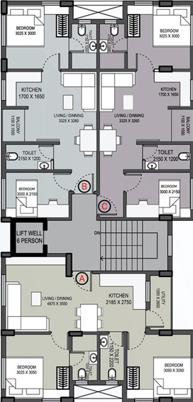 Floor Plan of Magnolia Oakland in New Town, Kolkata - Image 48354