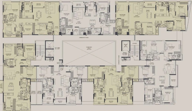 Floor Plan of Appaswamy The Broadstone in Ramapuram, Chennai - Image 47578