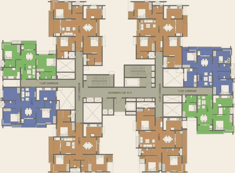 Floor Plan of TVS Peninsula in Manapakkam, Chennai - Image 3934