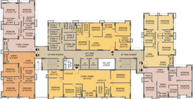 Floor Plan of Raga Sarvalom in Howrah, Kolkata - Image 48370