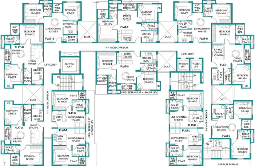 Floor Plan of Sugam Urban Lakes in Konnagar, Kolkata - Image 4375